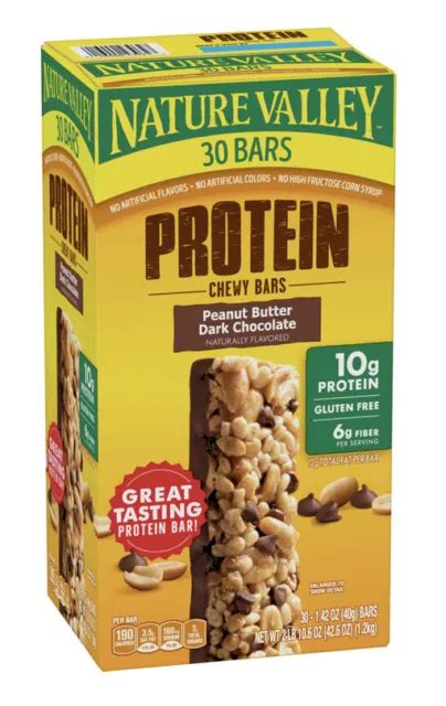 Nature Valley Peanut Butter Dark Chocolate Protein Chewy Bars Ct Exp