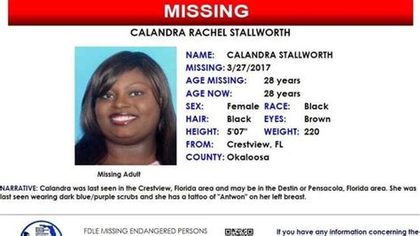 Nine Unsolved Missing Person Cases In Okaloosa County Florida Need Leads