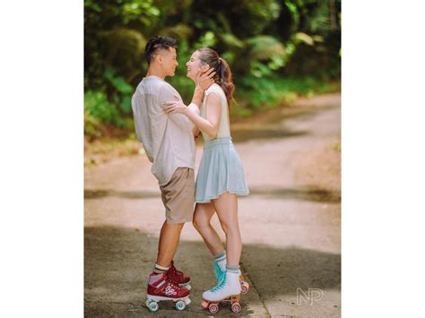 look sophie albert and vin abrenica are cute skater couple at their pre wedding photos gma