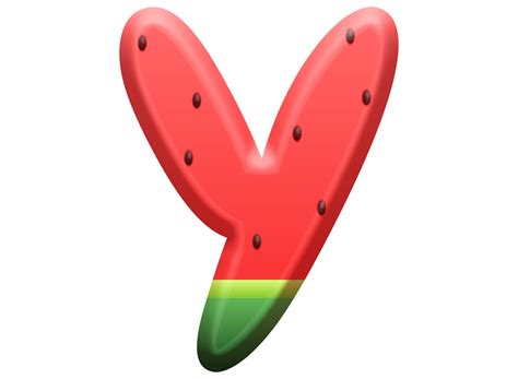 Watermelon Alphabet Letter Y 36122420 Png