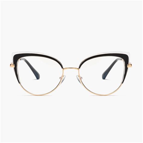 Buy Two Tone Cat Eye Glasses Frame Fashion Eyewear Reading Glasses For
