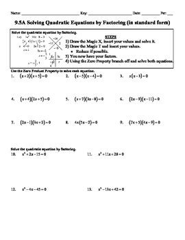 Get step by step solutions to understand math, one step at a time. 35 Solving Quadratic Equations By Factoring Worksheet Algebra 2 - Worksheet Database Source 2020