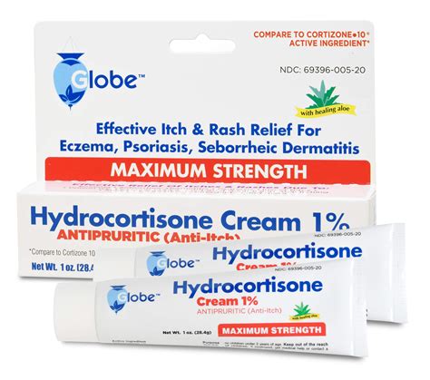 Buy Globe Hydrocortisone Maximum Strength Cream 1 Usp 1oz Treats
