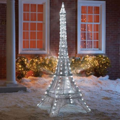 Hammacher Francophiles Outdoor Lumière Paris Eiffel Tower Lighted