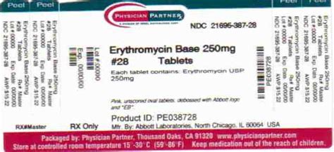 Erythromycin Base Filmtab® Erythromycin Tablets Usp