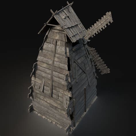 Next Gen Aaa Viking Wooden Enterable Fantasy Windmill Free Vr Ar