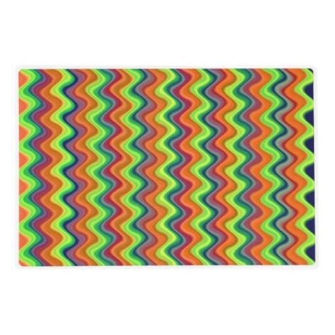 Psychedelic Waves Laminated Placemat Bright Ts Placemats Psychedelic