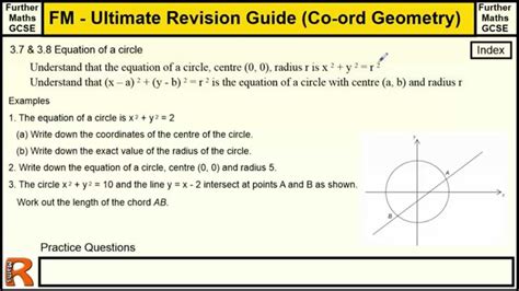 The following figure shows the equation of a circle with center (h,k) and radius r. Coordinate Geometry (Equations of Circles) Ultimate ...