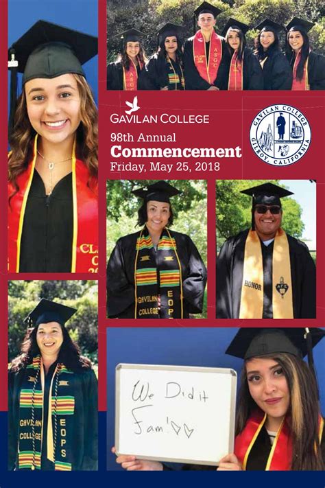 Gavilan College 98th Commencement Ceremony May 25 2018 By Gavilan College Issuu