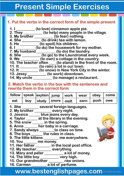Present Simple Exercises English Esl Worksheets Pdf And Doc
