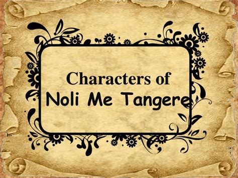 Character Map Of Noli Me Tangere