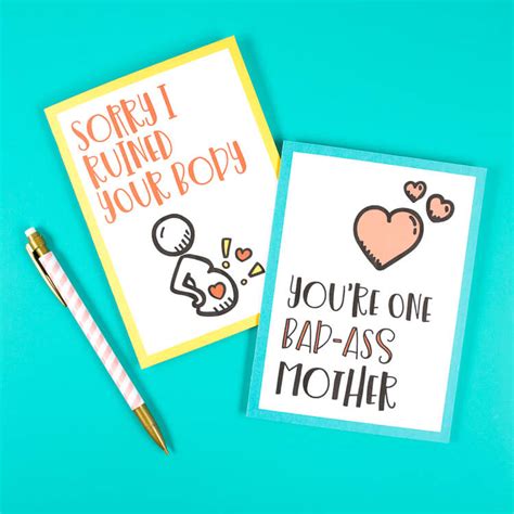 This printable card comes with a gift…an eos lip balm (affiliate link). Printable Funny Mother's Day Cards | Eight Hilarious Printable Cards
