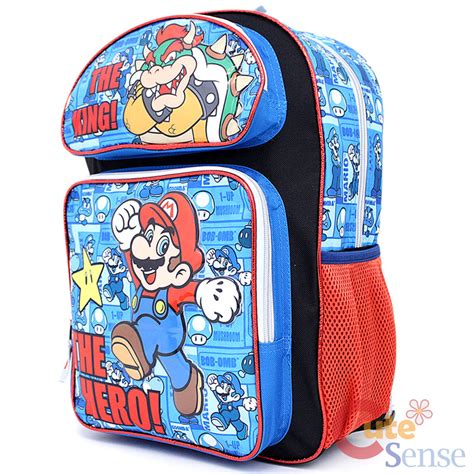 Nintendo Super Mario School Backpack King Bowser 16 Large Bag The Hero