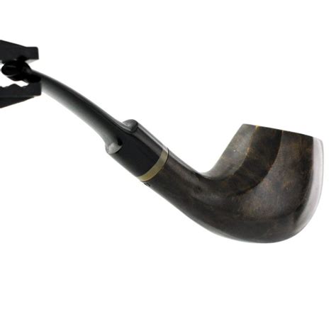 Dark Brown Briar Panel Tobacco Pipe 14 Bent By Paykoc Brp20017