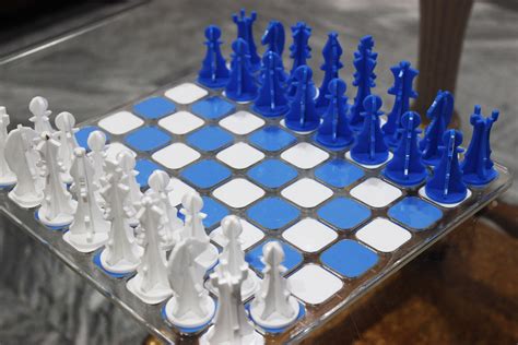 Handmade Elegant Chess Set Blue And White Chess Set Handmade Etsy