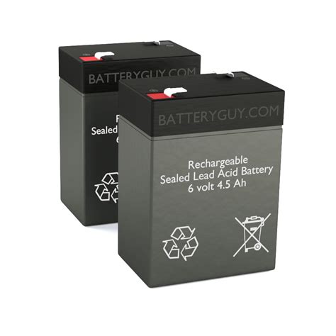 6v 4 5ah Rechargeable Sealed Lead Acid Rechargeable Sla Battery Set Of Two