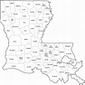 Louisiana Parish Map with Parish Names