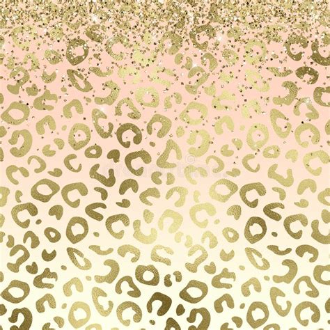 Bronze Gold Glitter Leopard Stock Illustrations 9 Bronze Gold Glitter