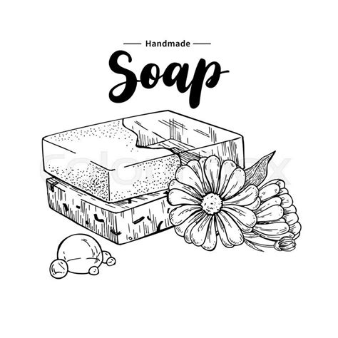 Stock Vector Of Handmade Natural Soap Vector Hand Drawn Illustration