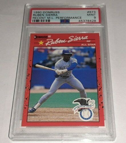 1990 Donruss 673 Ruben Sierra Error Card Psa 9 Pop 3 Recent Ml