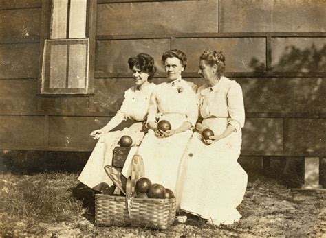 Florida Memory Portrait Of Three Koreshan Women With A Basket Of Fruit