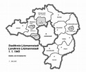 Karte: Stadtkreis Litzmannstadt, Landkreis Litzmannstadt 1. 1. 1945 ...