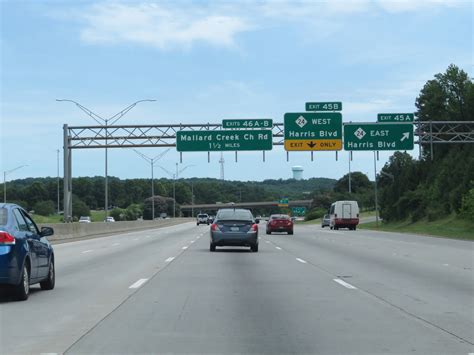 North Carolina Interstate 85 Northbound Cross Country Roads