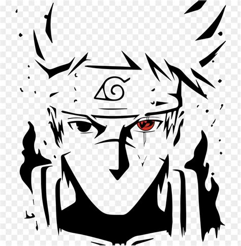 Kakashi Epic Artwork T Naruto Black And White Png Image