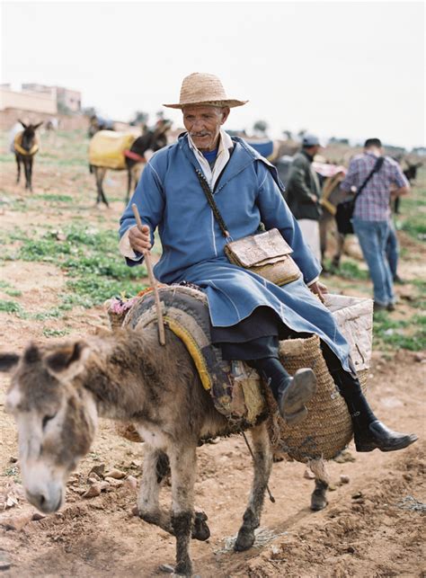 Man Riding Donkey In Morocco Entouriste