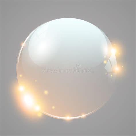 Shiny Glass Ball With Light Effect Stock Vector Illustration Of Bowl Luxury 83750839