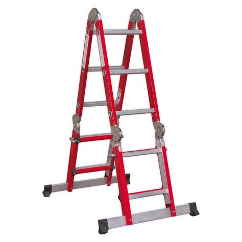 Sealey AFPL2 Aluminium Multipurpose Ladder EN 131 Adjustable Height ...