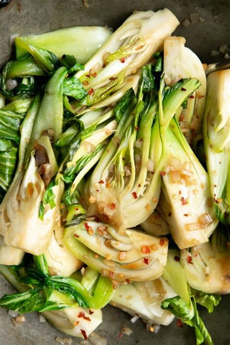 10 Minute Garlic Bok Choy Recipe The Forked Spoon