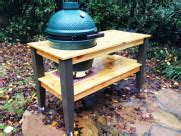 Diy plans for big green egg table with concrete countertop and barn door. DIY Big Green Egg Table | MyOutdoorPlans | Free Woodworking Plans and Projects, DIY Shed, Wooden ...