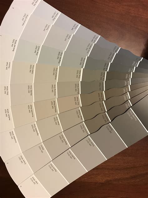 Both are from sherwin williams. Sherwin Williams gray comparison. Paint chips Fan Deck ...