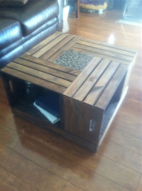Diy Apple Crate Coffee Table Crate Coffee Table Coffee Table Diy Crafts