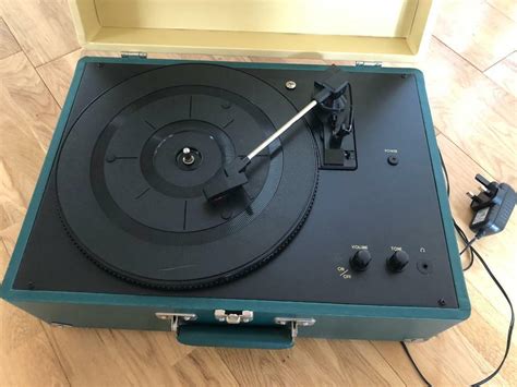 Crosley Portable Keepsake 3 Speed Green Vinyl Turntable Record Player