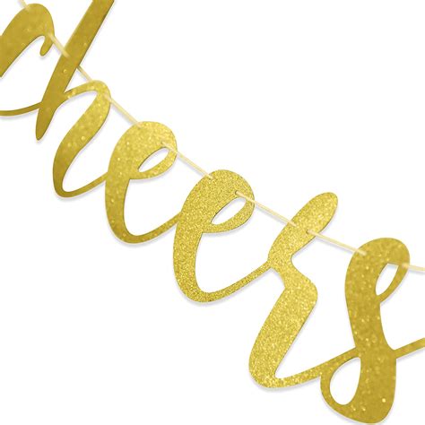 Buy Cheers To 50 Years Banner 50th Birthday Banner，gold Glitter Party