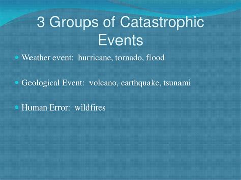 Ppt Catastrophic Events Powerpoint Presentation Free Download Id