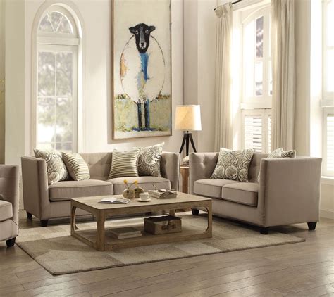 53585juliana Contemporary Fabric Sofa Set Loveseat Luchy Amor Furniture