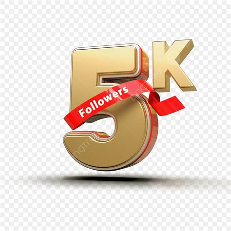 5k Followers Instagram 5k Social Media Youtube Png Transparent