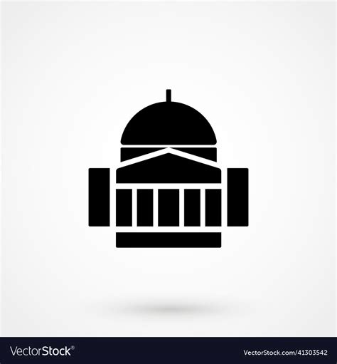 White House Congress Icon Royalty Free Vector Image