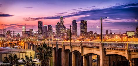 angeles arquitectura playa edificios california ciudades luces noche fondo de pantalla