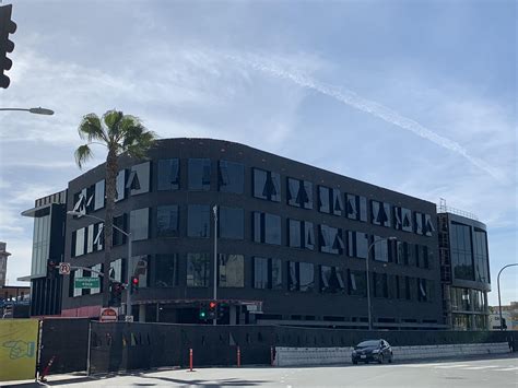 The nearly completed new Amazon office building in downtown Culver City