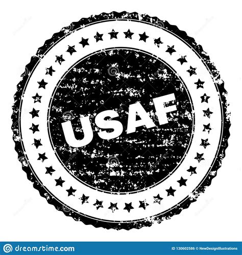 Grunge Textured Usaf Stamp Seal Stock Vector Illustration Of Overlay