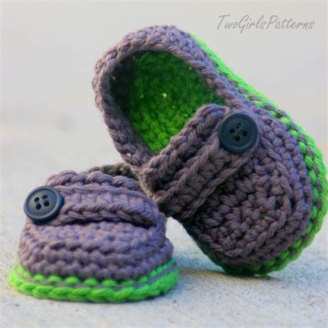 Crochet Pattern Baby Boy Lil Loafers Super Pattern Etsy