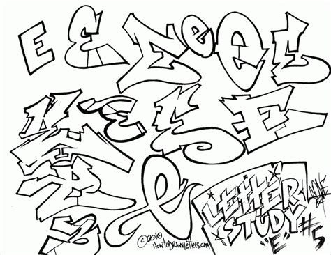 Graffiti Alphabet Coloring Pages Coloring Home