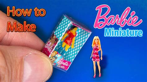 Mini Barbie Doll Miniature With Box Diy How To Make Youtube