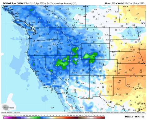 Record March Cold Over The Western Us And Northern Plains Watts Up