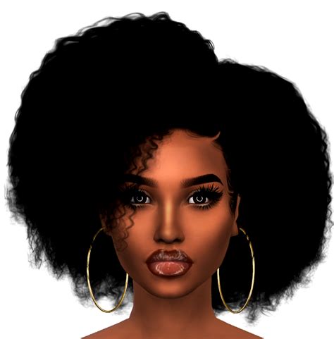 Lolhey Sims 4 Curly Hair Curly Hair With Bangs Sims Hair Kinky