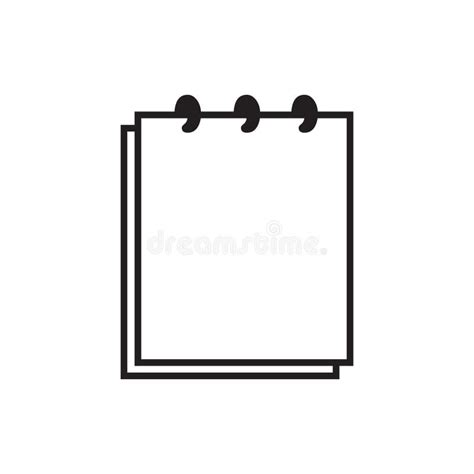 Notepad Simple Vector Outline Icon Stock Vector Illustration Of